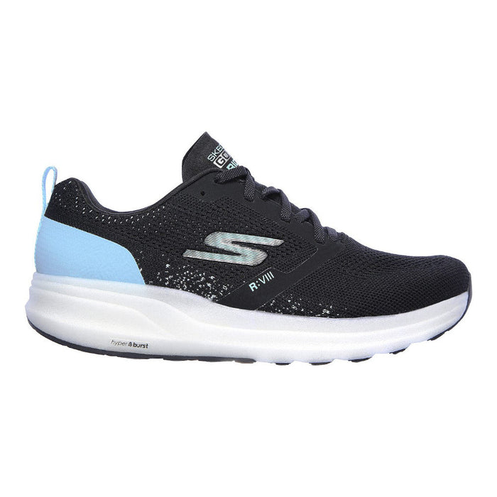 Women's Skechers GOrun Ride 8 Hyper, Black/Turquoise, 11 B Medium