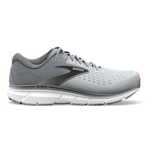 Men's Brooks Dyad 11, Grey/Black/White, 10 D Medium