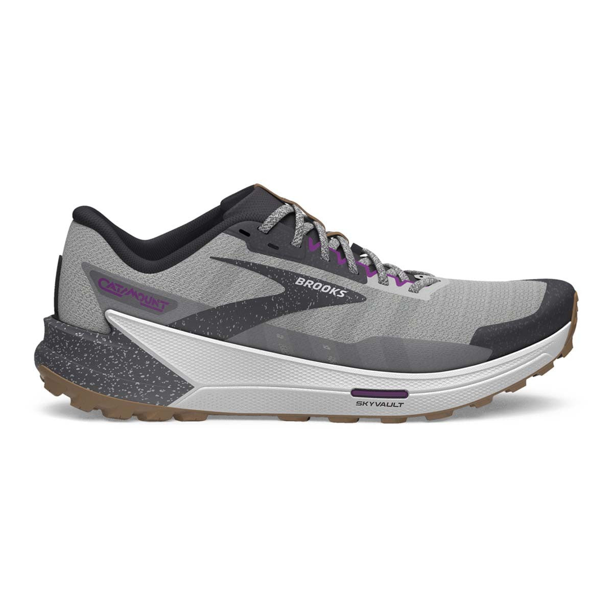Women's Brooks Catamount 2, Alloy/Oyster/Violet, 7 B Medium