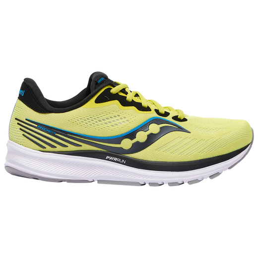 Men's Saucony Ride 14, Citrus/Black, 10 D Medium