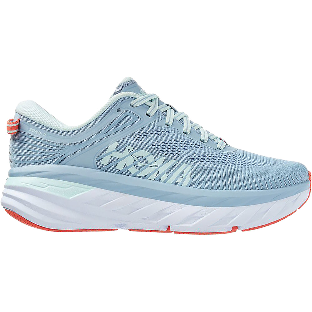 Women's Hoka Bondi 7, Blue Fog/Blue Glass, 5 B Medium