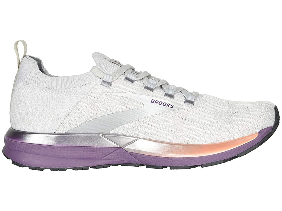 Women's Brooks Ricochet 2, Grey/Cantaloupe/Grape, 10.5 B Medium