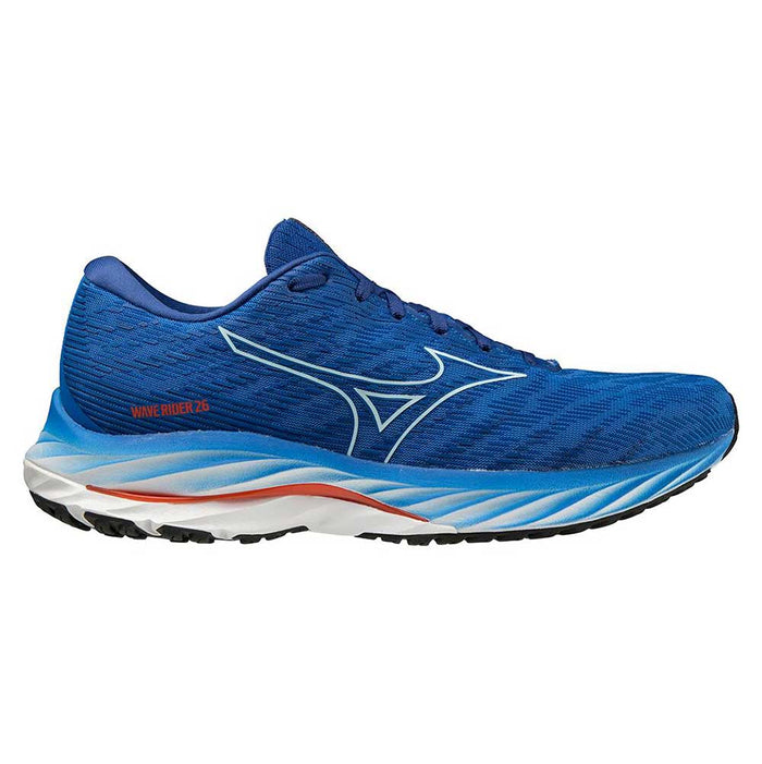 Men's Mizuno Wave Rider 26, Super Sonic/Ice Water, 9.5 D Medium