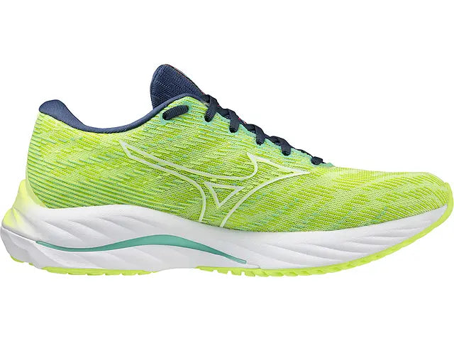 Women's Mizuno Wave Rider 26, Neo Lime/White, 8 B Medium