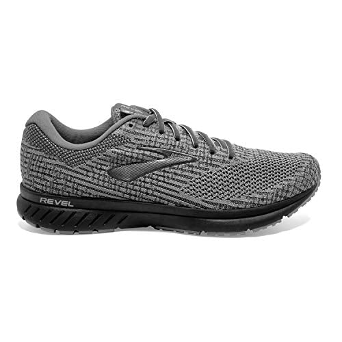 Men's Brooks Revel 3, Primer/Ebony/Black, 9.5 D Medium