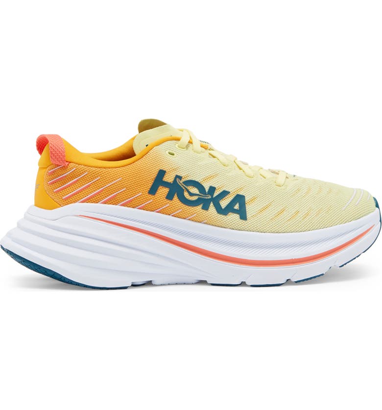 Women's Hoka Bondi X, Yellow Pear/Radiant Yellow, 8 B Medium