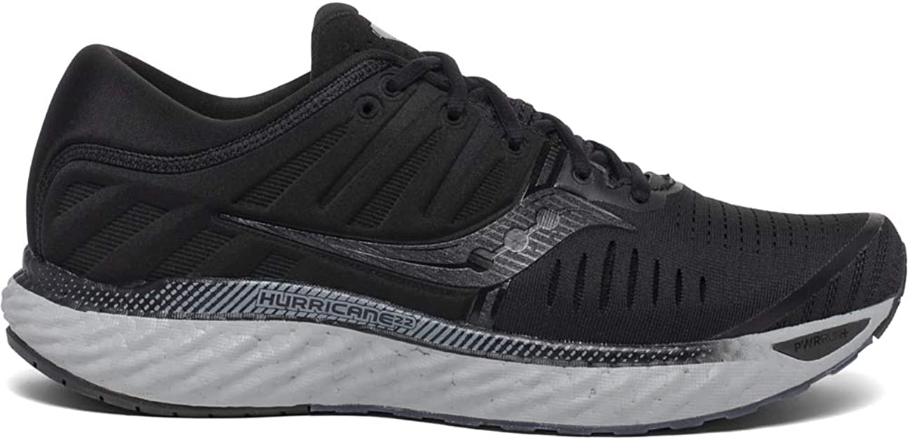 Men's Saucony Hurricane 22, Blackout, 12 D Medium