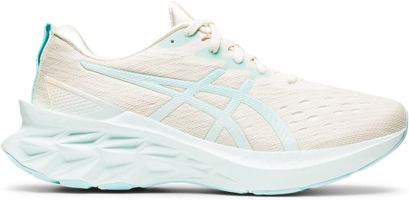 Women's Asics Novablast 2, Birch/Clear Blue, 7.5 B Medium