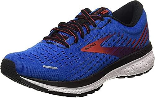 Men's Brooks Ghost 13, Blue/Red/White, 9 D Medium