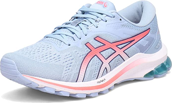 Women's Asics GT-1000 10, Soft Sky/Blazing Coral, 7.5 B Medium