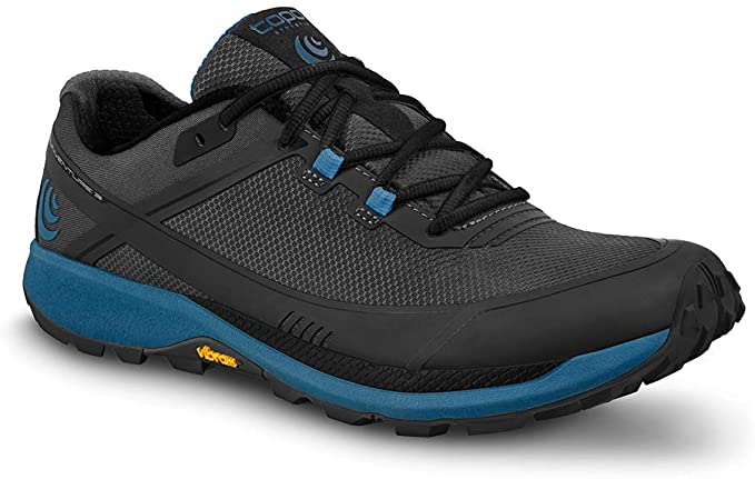 Men's Topo Athletic Runventure 3, Black/Blue, 9 D Medium