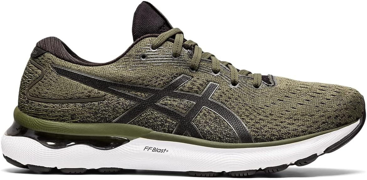 Men's Asics GEL-Nimbus 24, Olive Canvas/Gunmetal, 12 D Medium