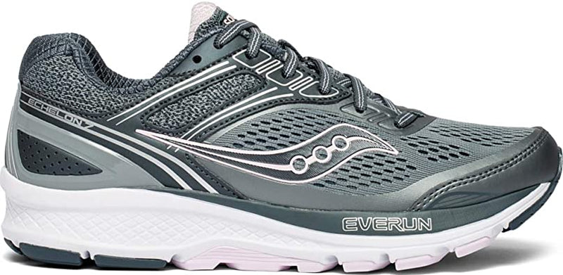 Women's Saucony Echelon 7, Slate/Pink, 9.5 2E Extra Wide