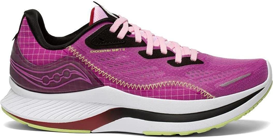 Women's Saucony Endorphin Shift 2, Razzle/Limelight, 10.5 B Medium