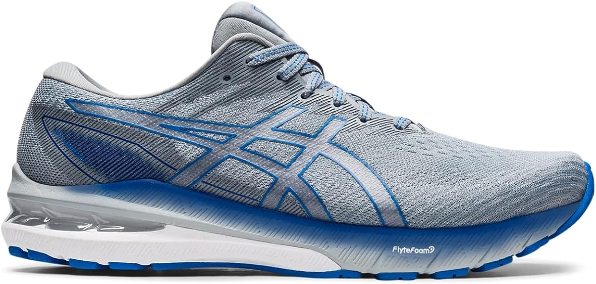 Men's Asics GT-2000 10, Sheet Rock/Electric Blue, 11.5 2E Wide