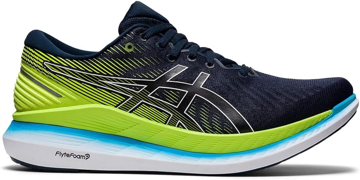 Men's Asics Glideride 2, French Blue/Hazard Green, 8.5 D Medium