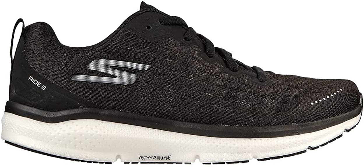Men's Skechers Go Run Ride 9, Black/White, 11 D Medium
