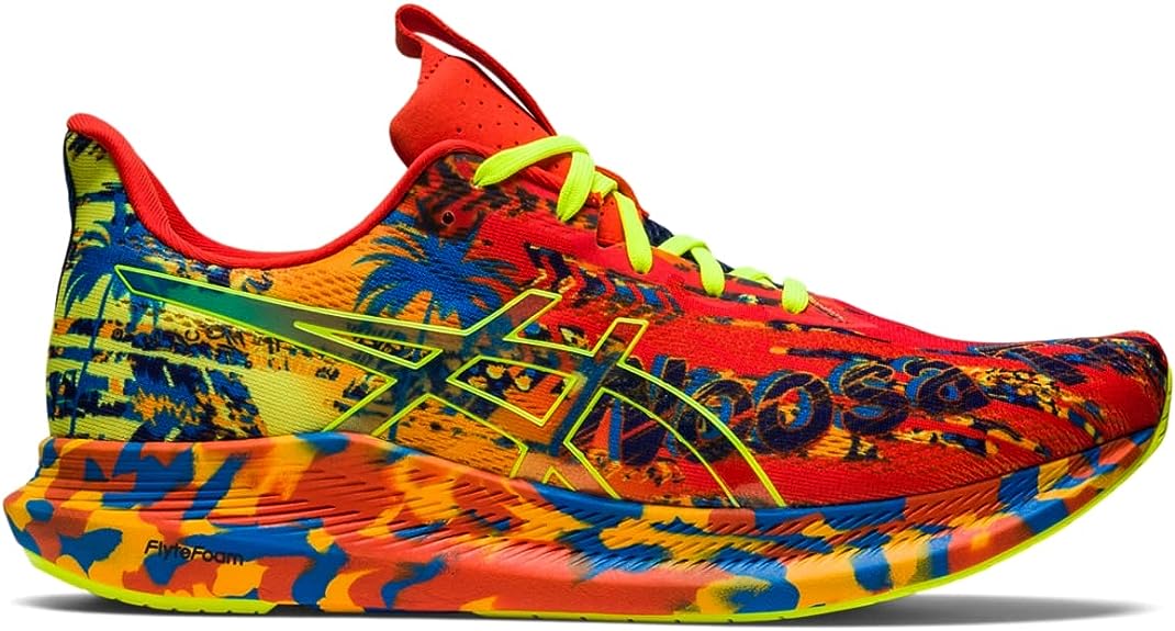 Men's Asics Noosa Tri 14, Cherry Tomato/Safety Yellow, 11 D Medium