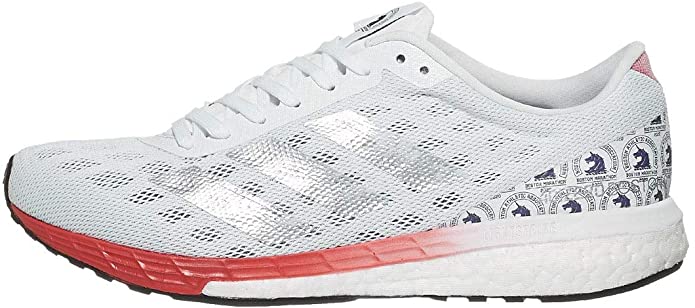 Women's Adidas Adizero Boston 9, White, 8 B Medium