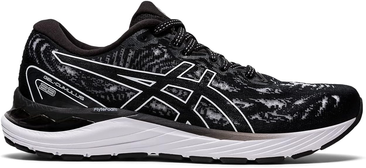 Women's Asics Gel-Cumulus 23, Black/White, 6 B Medium