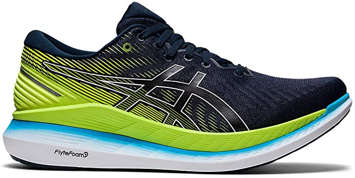 Men's Asics Glideride 2, French Blue/Hazard Green, 7 D Medium