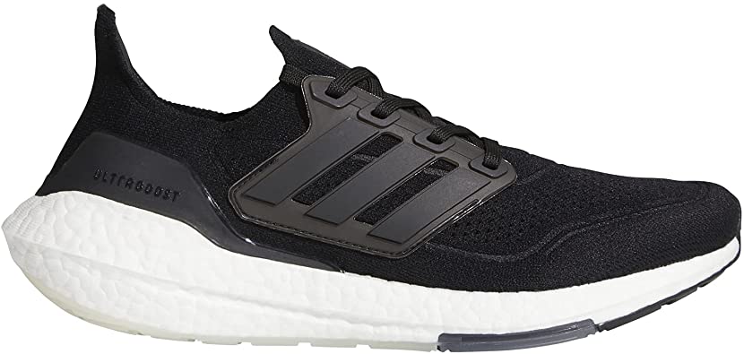 Men's Adidas Ultraboost 21, Black/Black/Grey, 9 D Medium