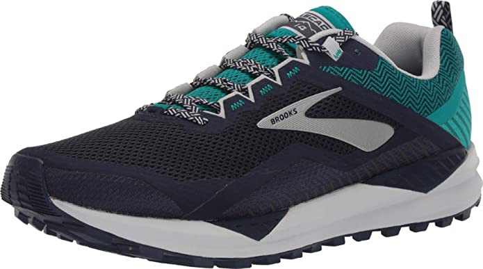 Men's Brooks Cascadia 14, Navy/Blue Grass/Grey, 11 D Medium
