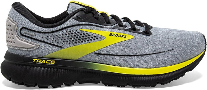 Men's Brooks Trace 2, Black/Alloy/Sulphur, 10.5 D Medium