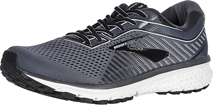 Men's Brooks Ghost 12, Black/Pearl/Oyster, 10.5 2E Wide