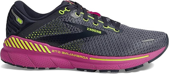 Women's Brooks Adrenaline GTS 22, Nightshadow/Viola/Nightlife, 9 B Medium