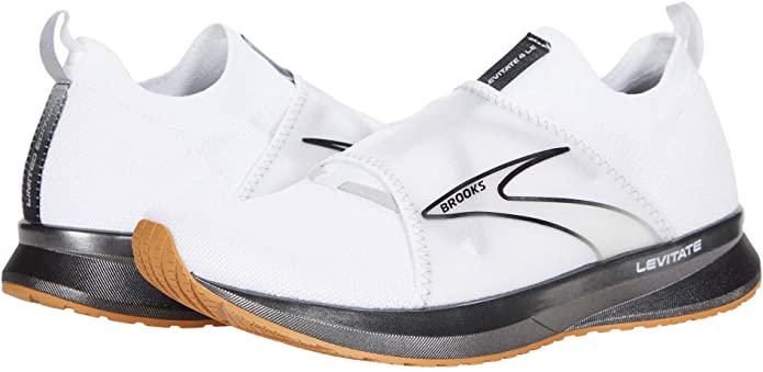 Men's Brooks Levitate 4 L.E., White/Black/Tan, 8 D Medium