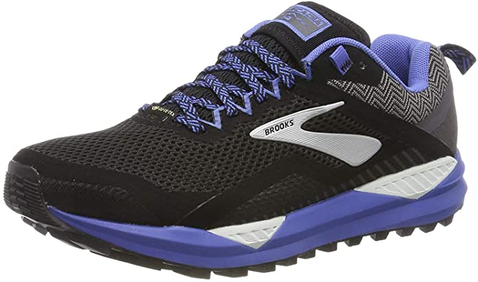 Women's Brooks Cascadia 14 GTX, Black/Blue, 11 B Medium