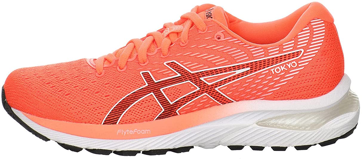 Women's Asics Gel-Cumulus 22 Tokyo, Sunrise RED/Black, 6.5 B Medium