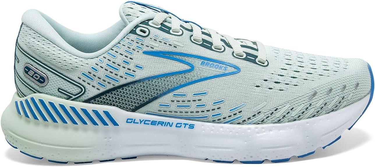 Women's Brooks Glycerin GTS 20, Blue Glass/Marina/Legion Blue, 11.5 B Medium
