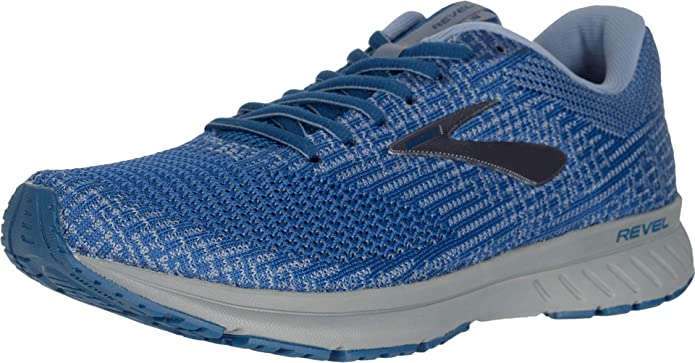 Men's Brooks Revel 3, Navy/Flint Stone/Grey, 8 D Medium