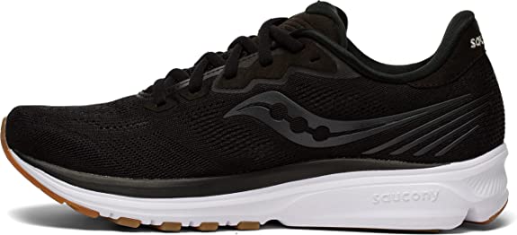 Men's Saucony Ride 14, Black/Gum, 9 D Medium