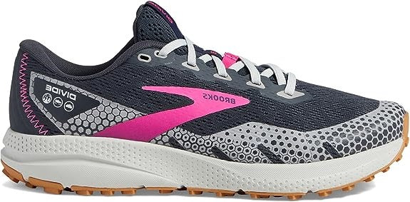 Women's Brooks Divide 3, Ebony/Grey/Pink, 6 B Medium