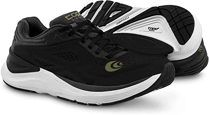 Men's Topo Athletic Ultrafly 3, Black/Olive, 7.5 D Medium