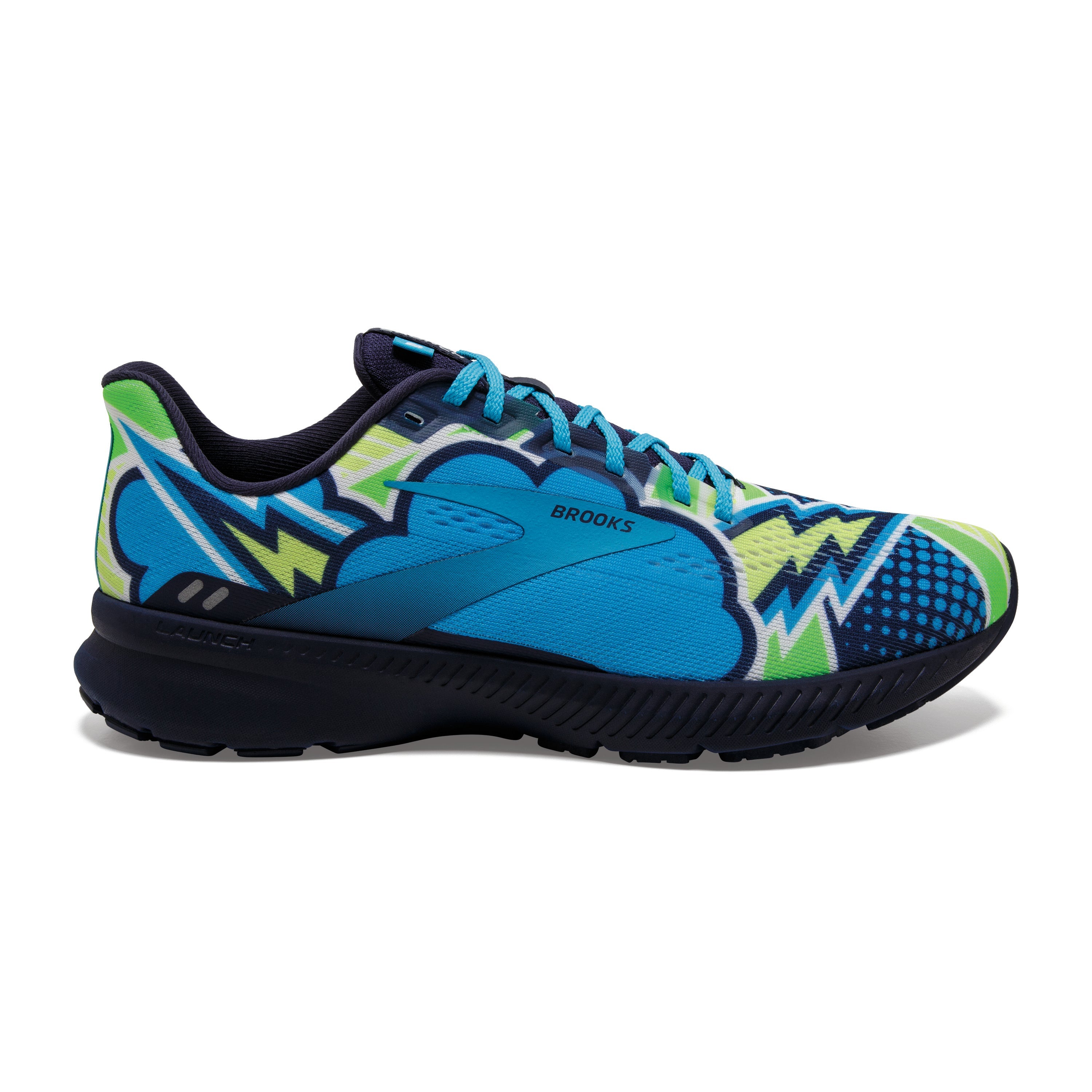 Women's Brooks Launch 8, Navy/Blue/Green, 6 B Medium