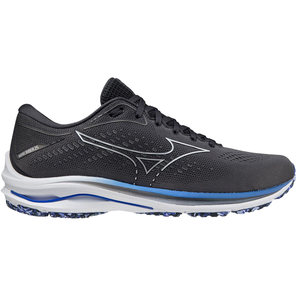 Men's Mizuno Wave Rider 25, Obsidian, D Medium