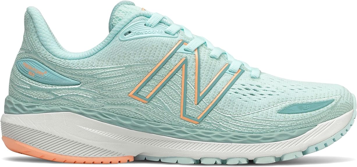 Women's New Balance Fresh Foam X 860v12, Blue/Light Mango, 6 D Wide