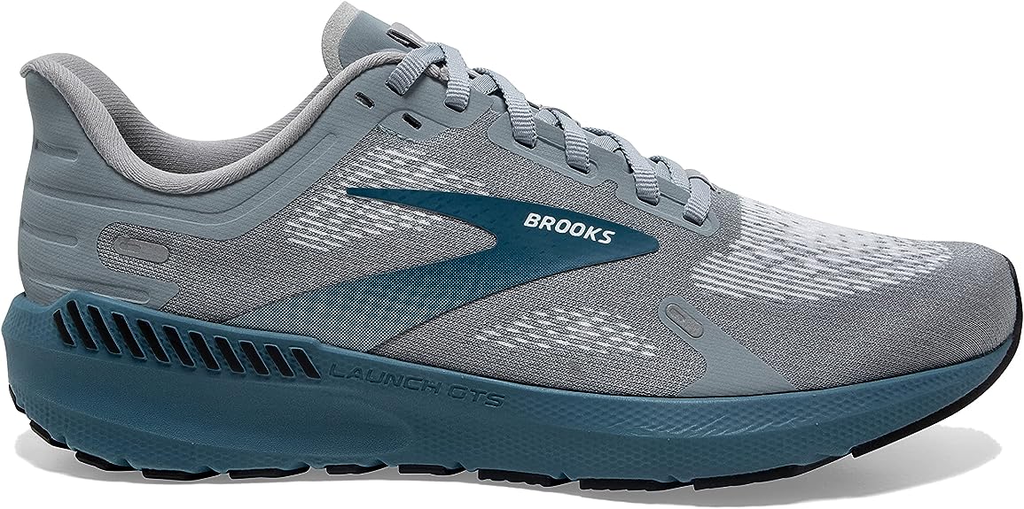 Men's Brooks Launch GTS 9, Grey/Midnight/White, 12 D Medium