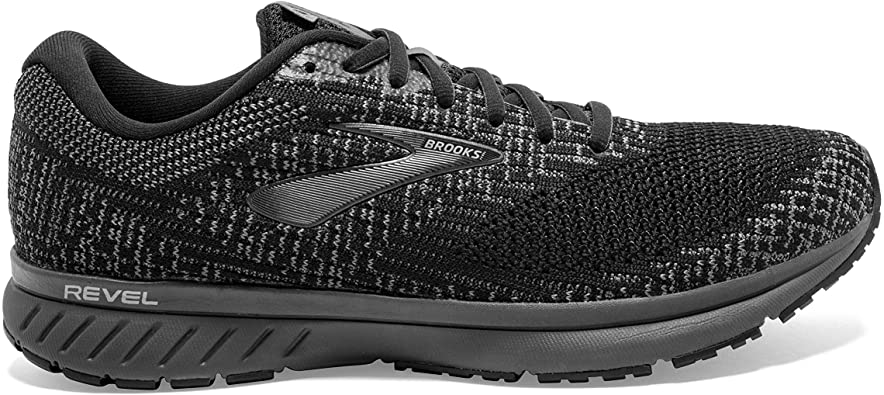 Men's Brooks Revel 3, Black/Pearl/Primer, 9.5 D Medium