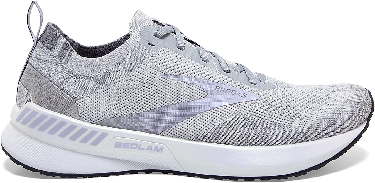 Women's Brooks Bedlam 3, Oyster/Purple Heather/Grey, 6 B Medium