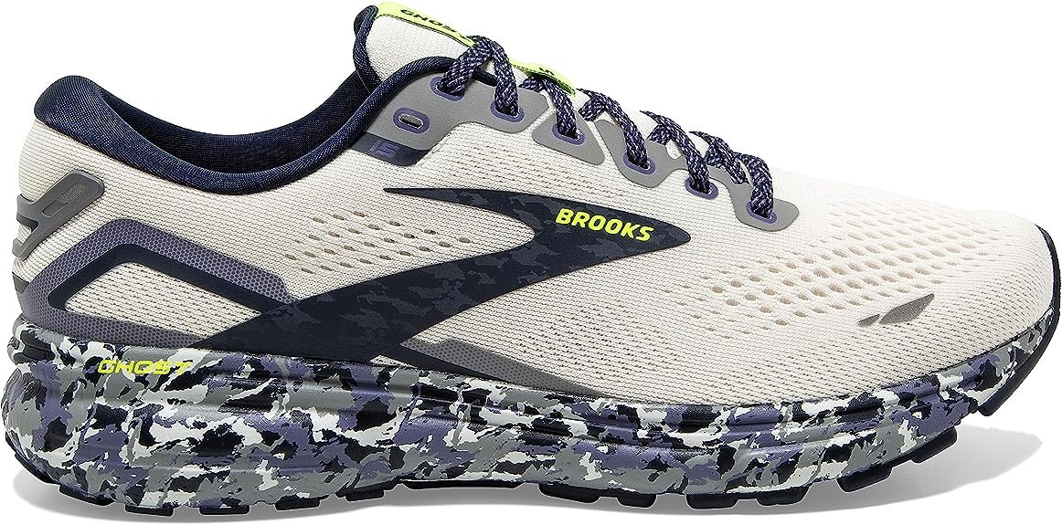 Men's Brooks Ghost 15, WhisperWhite/Eclipse/Nightlife, 13 D Medium