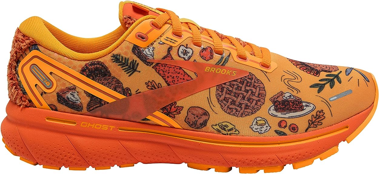 Women's Brooks Ghost 14, Citrus/Gold Flame/Orangeade, 9 B Medium