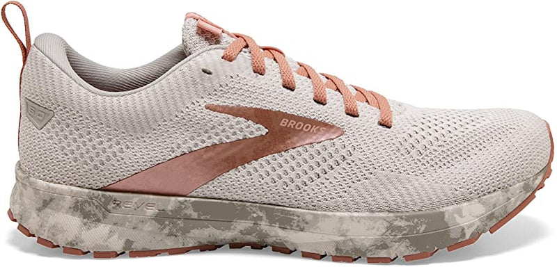 Women's Brooks Revel 5, Vapor Blue/Coral/Brown, 10.5 B Medium