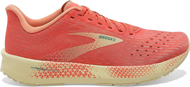 Women's Brooks Hyperion Tempo, Hot Coral/Flan/Fusion Coral, 6.5 B Medium