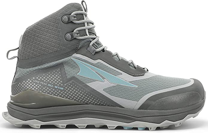 Women's Altra Lone Peak, Gray/Green, 9.5 B Medium