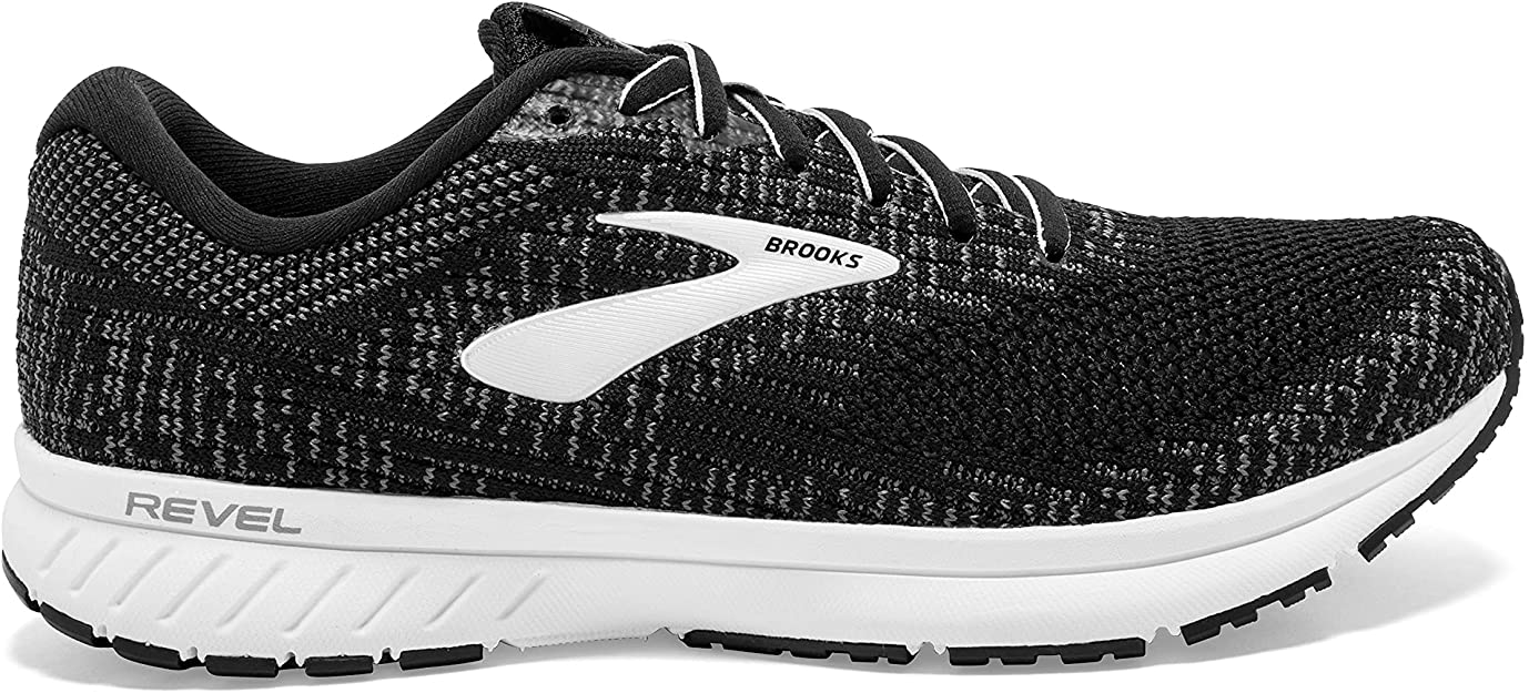 Women's Brooks Revel 3, Black/White, 8.5 B Medium